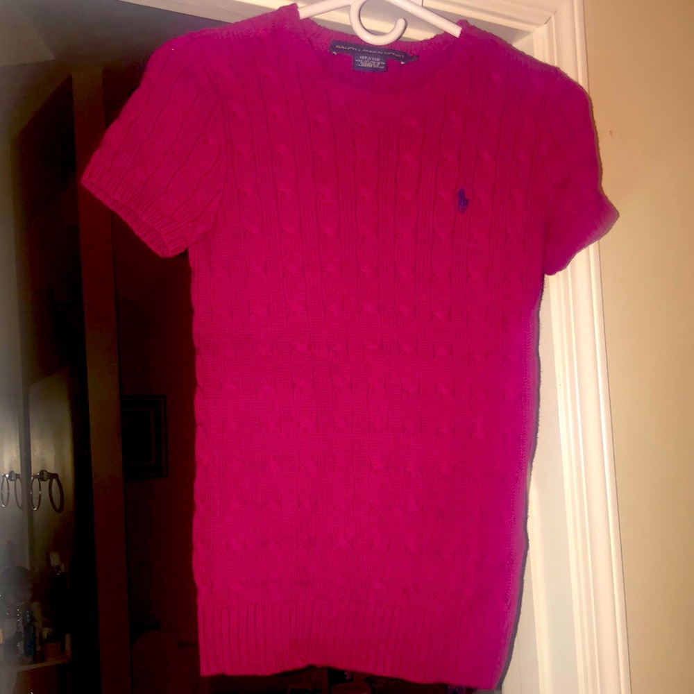 Ralph Lauren Magenta knit sweater